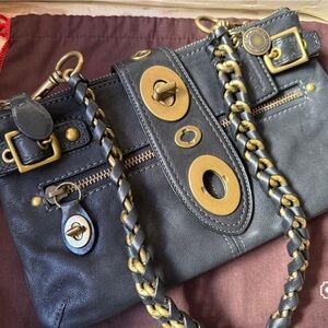 COACH LEGACY BRIDGET 11622 Black Leather Shoulder Bag 65th anniversary limited